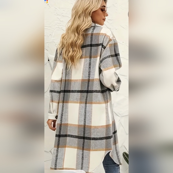 Long Flannel Shacket - Picture 2 of 4